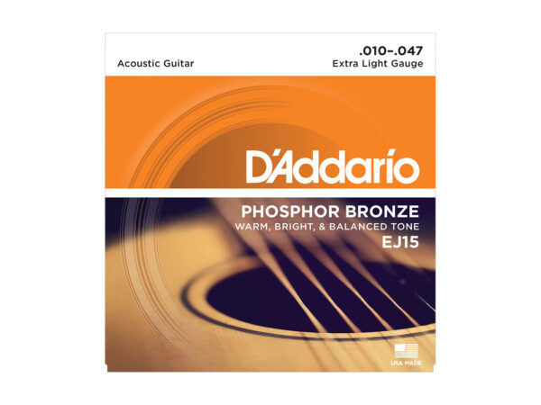 D'Addario EJ15 Extra Light .010-.047  ダダリオ アコースティックギター弦 フォスファーブロンズ