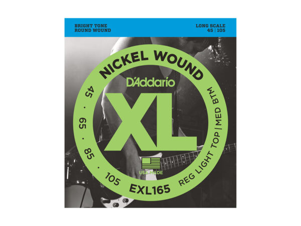 D'Addario EXL165 ダダリオ ベース弦 レギュラーライトトップ/ミディアムボトム ロングスケール