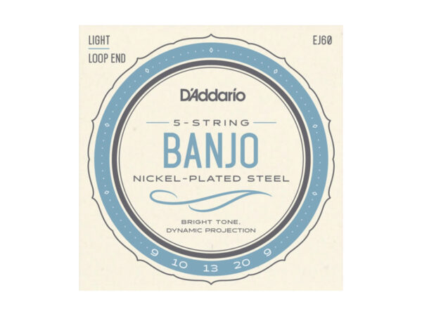 D'Addario EJ60 バンジョー弦 ニッケル ライト 5弦 ループエンド
