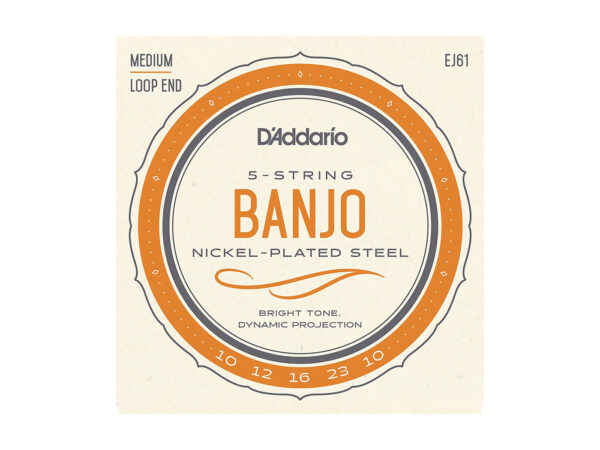 D'Addario EJ61 バンジョー弦 ニッケル ミディアム 5弦 ループエンド
