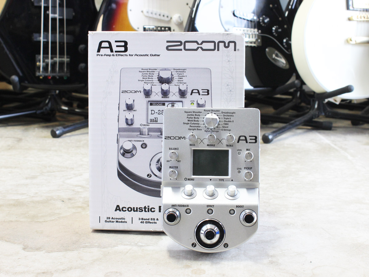 中古】ZOOM A3 アコースティックプリアンプ＆マルチエフェクター 