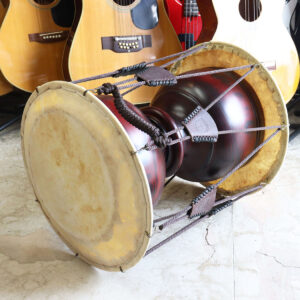 【美品】チャンゴ　チャング　トーキングドラム　バチ　ケース付き　民族楽器　太鼓