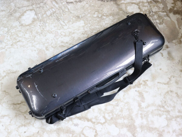 【中古】メーカー不明 バイオリン用湿度計付きハードケース カーボンファイバー製 - 画像 (2)