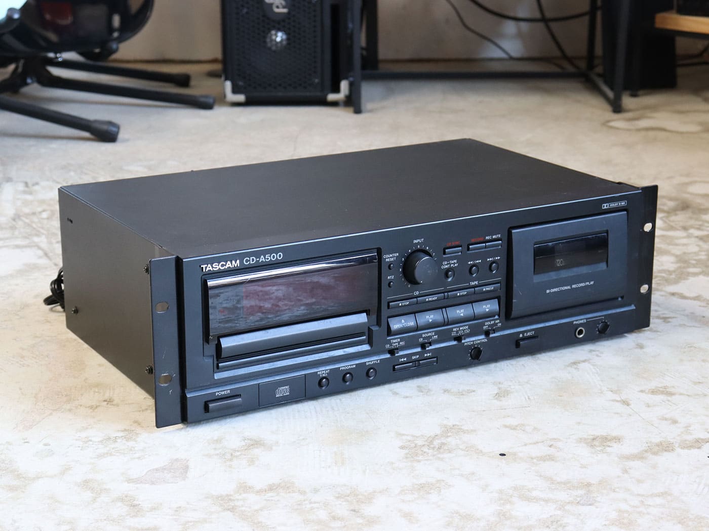 【中古・ジャンク】TASCAM CD-A500 業務用CDプレーヤー/カセットデッキ