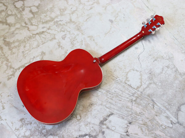 【中古】GROTE Jazz Electric Guitar Semi-Hollow Body フルアコ シースルーレッド - 画像 (3)