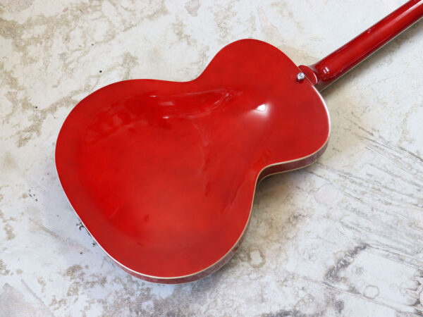 【中古】GROTE Jazz Electric Guitar Semi-Hollow Body フルアコ シースルーレッド - 画像 (4)