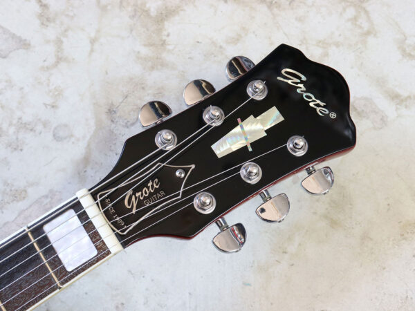 【中古】GROTE Jazz Electric Guitar Semi-Hollow Body フルアコ シースルーレッド - 画像 (5)