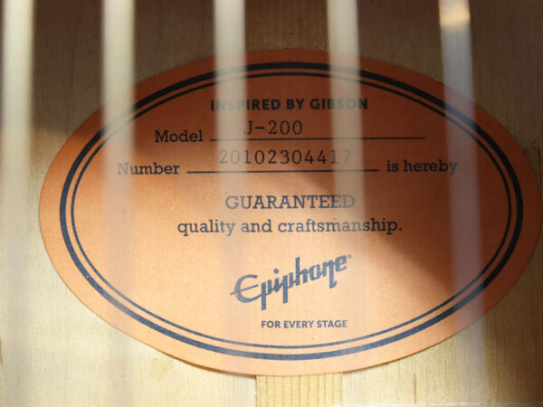 【中古】Epiphone Inspired by Gibson J-200 - 画像 (11)