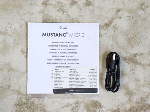 【中古・美品】Fender Mustang Micro パーソナルギターアンプ - 画像 (4)
