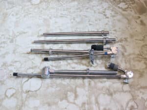 【中古】Pearl シンバルホルダー 2本＋その他ホルダー2本セット