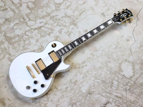 【中古・美品】Epiphone Inspired by Gibson Custom Les Paul Custom Alpine White 2024年製