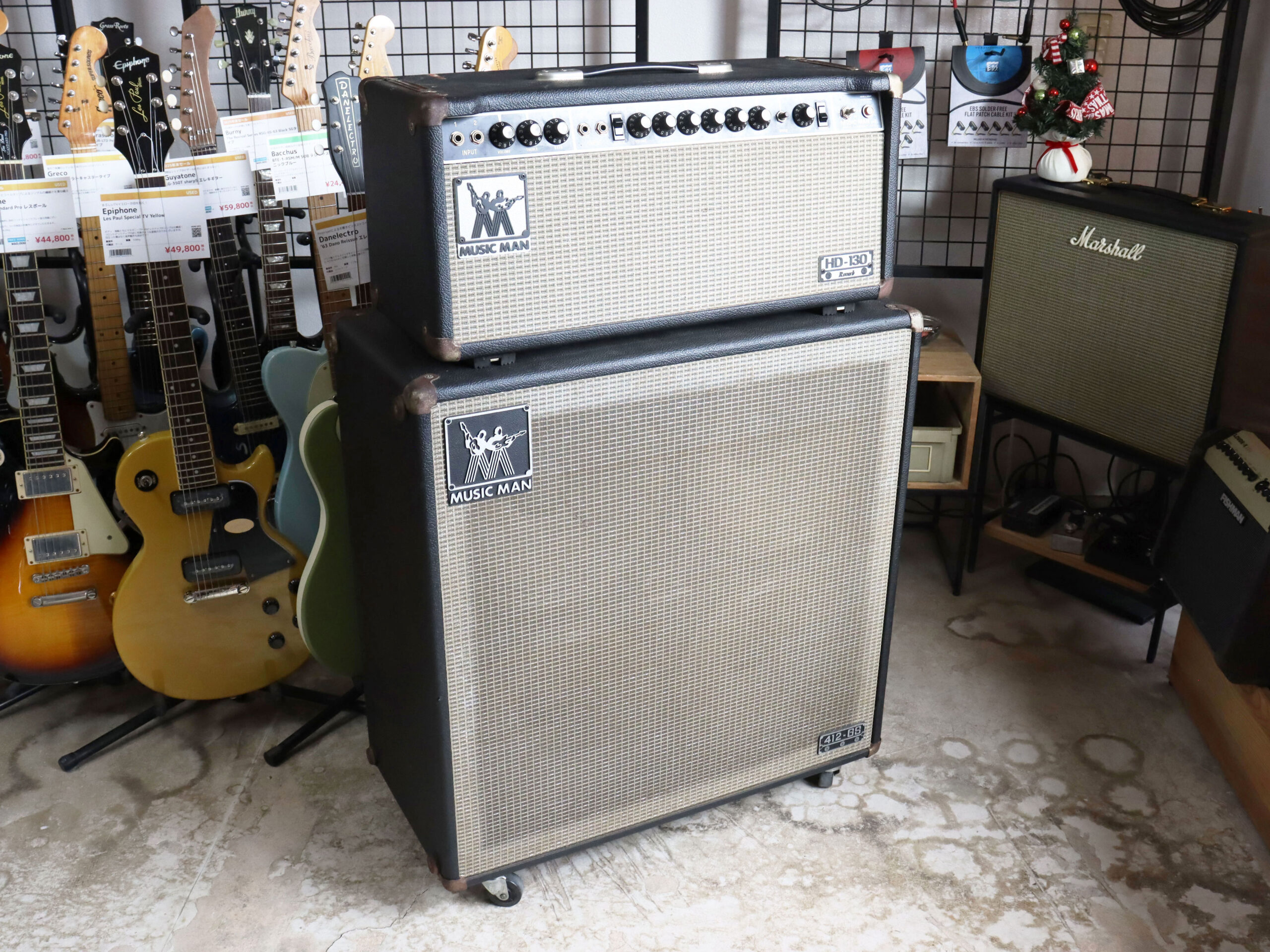 【中古】Musicman HD130 CAB Set ギタースタックアンプ フットスイッチ付属