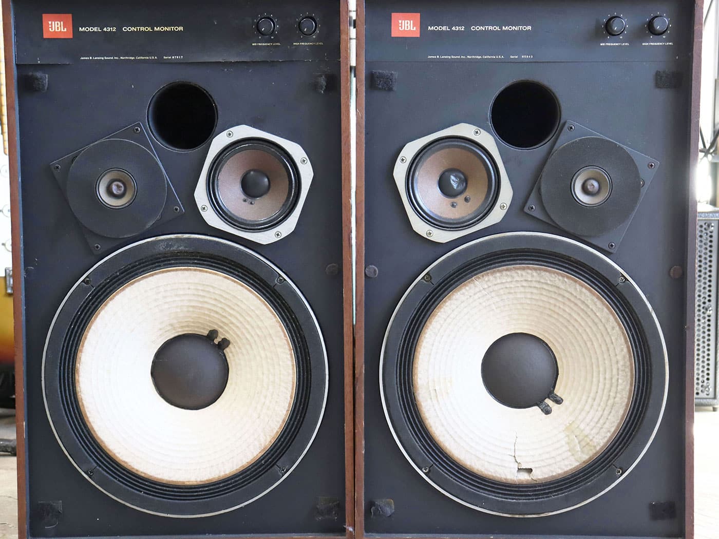 【中古・ジャンク】【訳あり】JBL 4312 CONTROL MONITOR モニタースピーカー - 画像 (4)