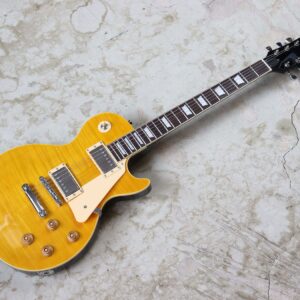 【中古】Playtech LP400 Flame Top Lemon Burst レスポールタイプ