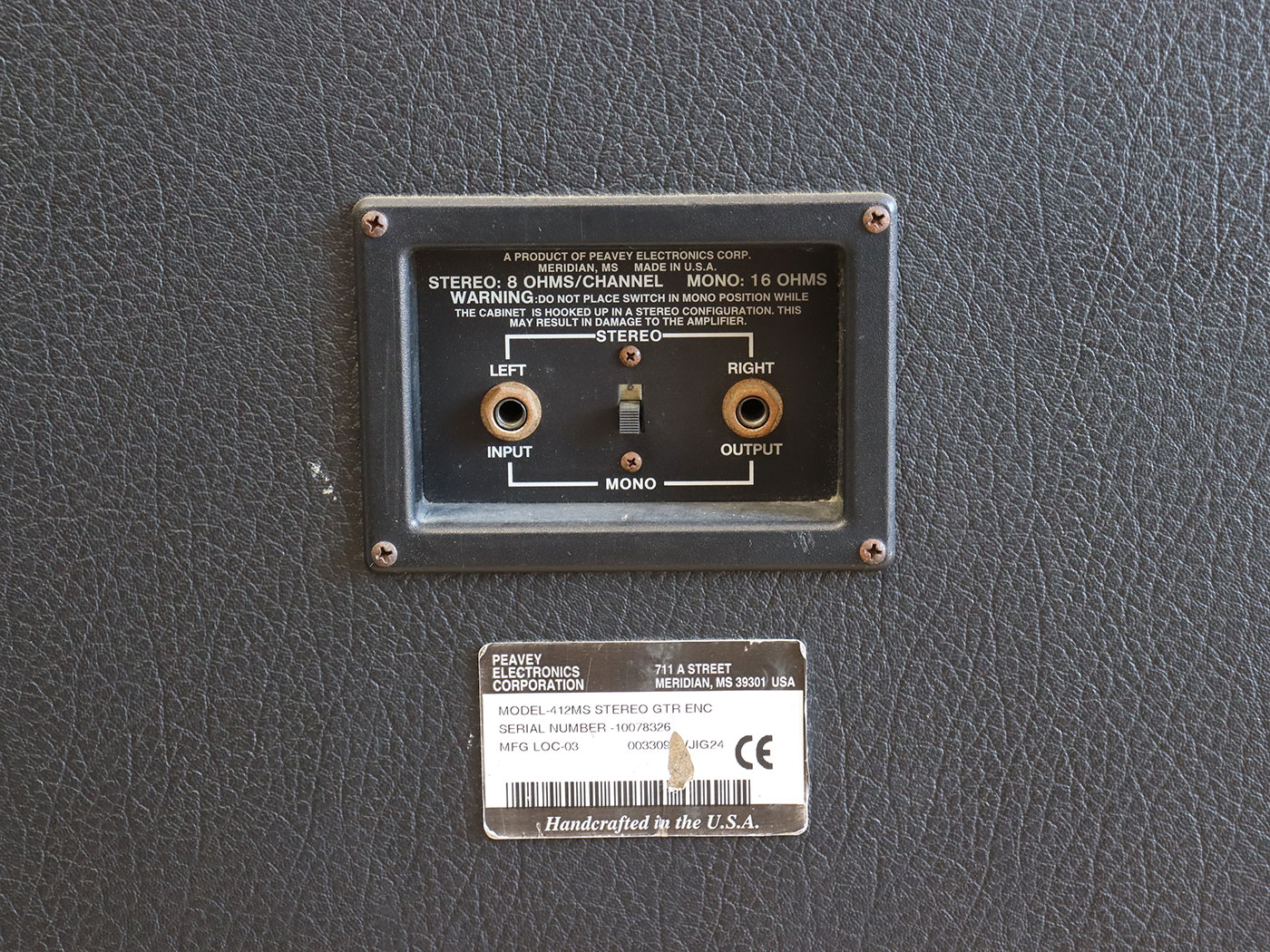 【中古】PEAVEY 412MS STEREO GTR (ユニット:SHEFFIELD 1290 x4 発)MADE IN USA - 画像 (4)