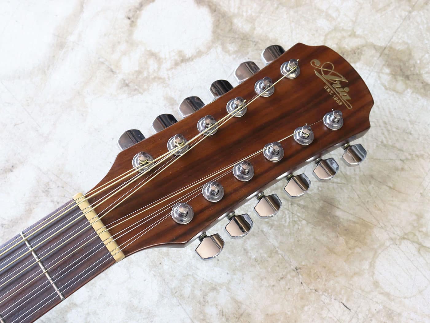 【中古・難あり】Aria 215TE-N 12弦アコースティックギター - 画像 (5)