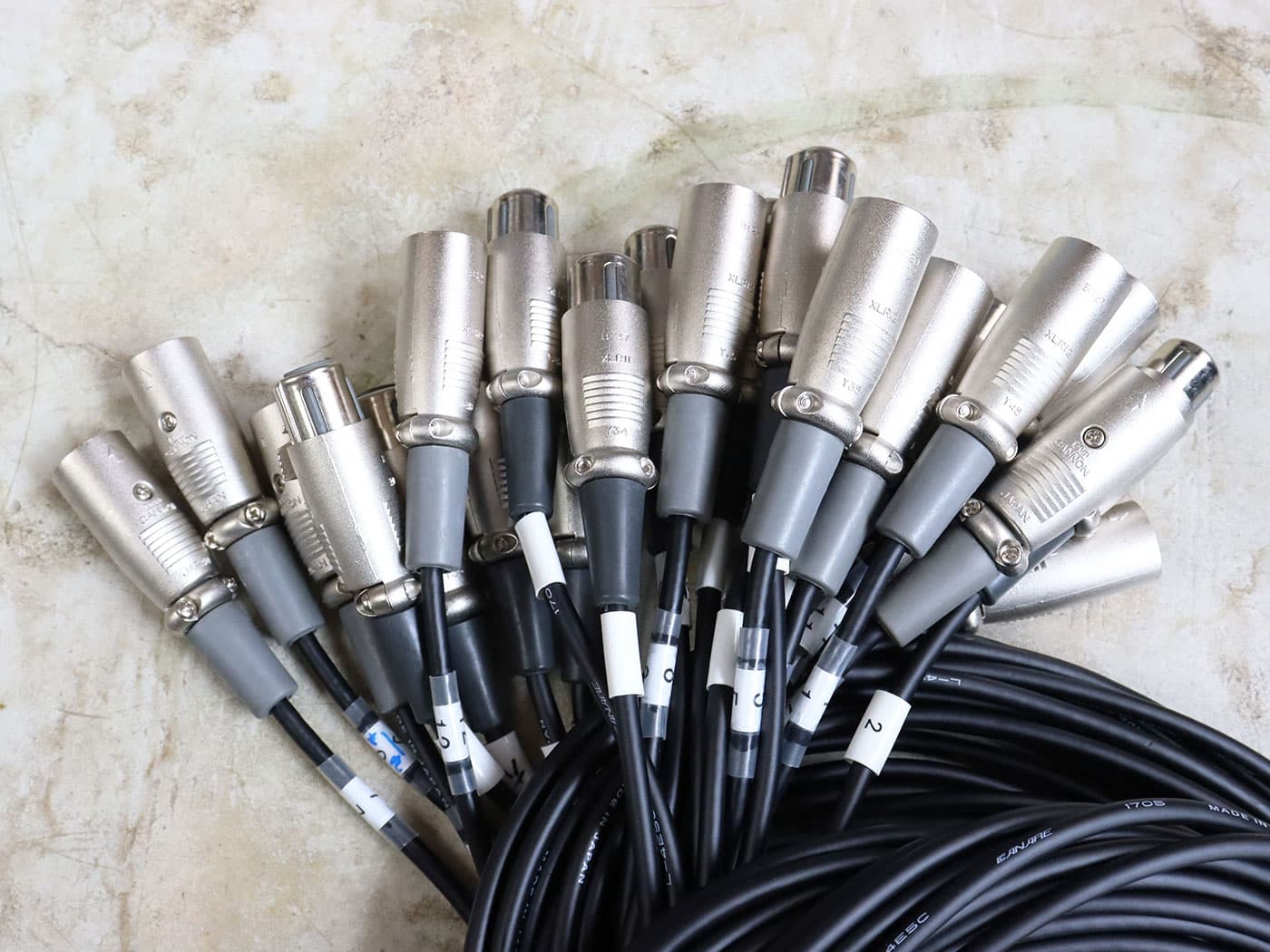 【中古・現状渡し】CANARE 16B1F2 マルチケーブル セパレートコード NK(M)/XLR(F)・ NK(F)/XLR(M)セット - 画像 (4)