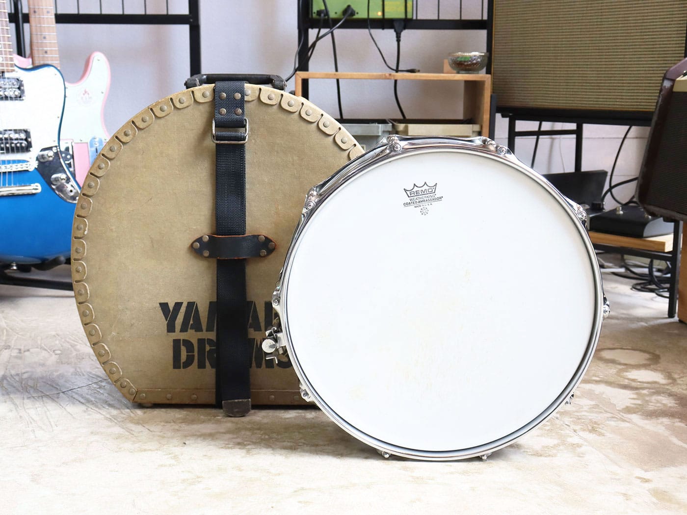 【中古】メーカー不明 スネアドラム 14x5 LUDWIG製ストレイナー付き