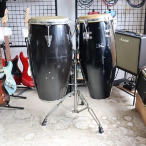 【中古】Pearl 12インチコンガ メーカー不明14インチコンガ ペア スタンド付き