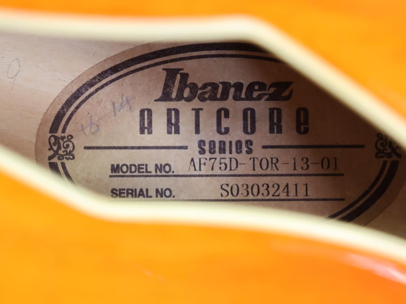 【中古】Ibanez AF75D-TOR-13-01 フルアコタイプ - 画像 (7)