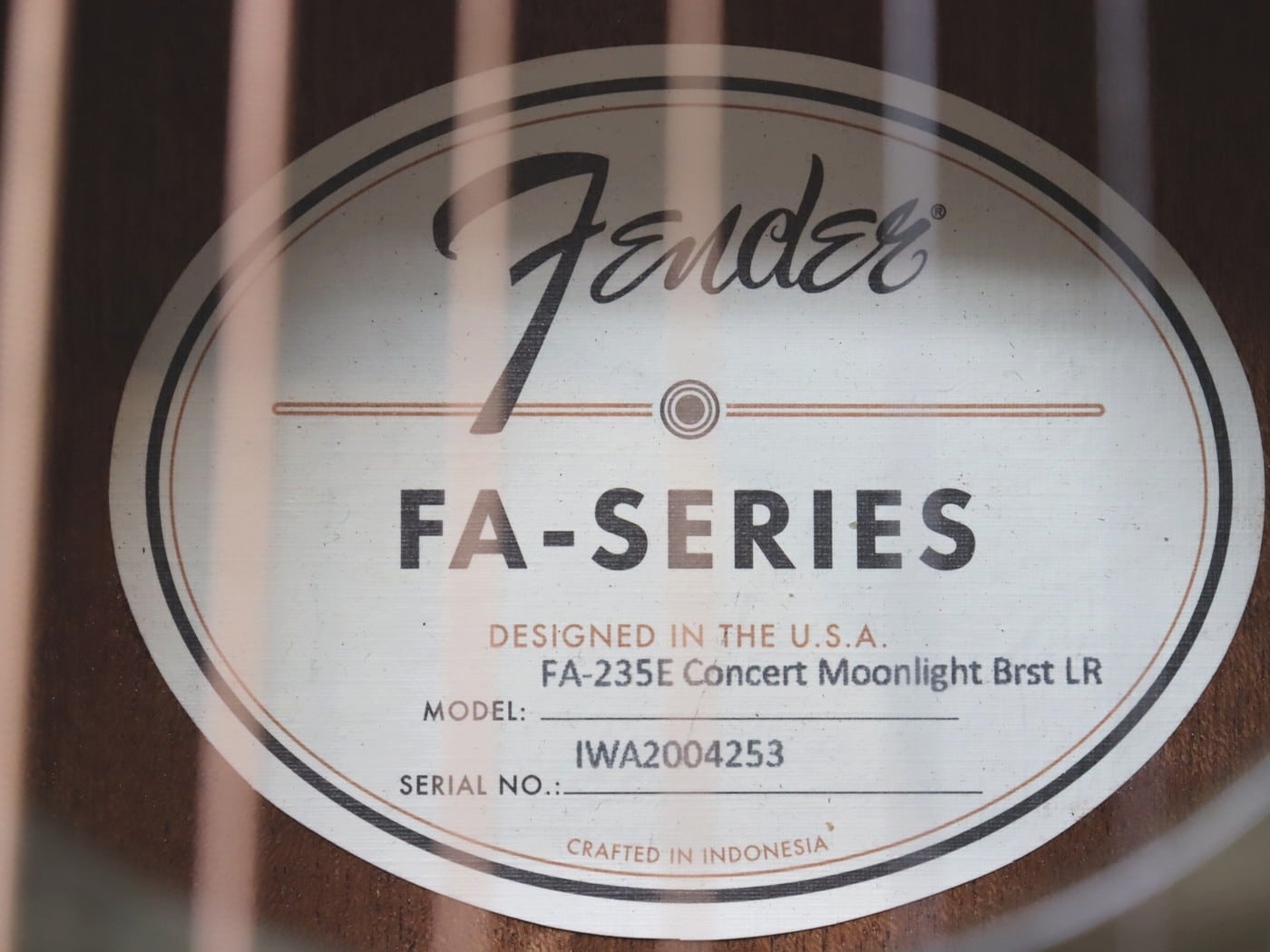 【中古】Fender FA-235E Concert Moonlight Burst アコースティックギター - 画像 (7)