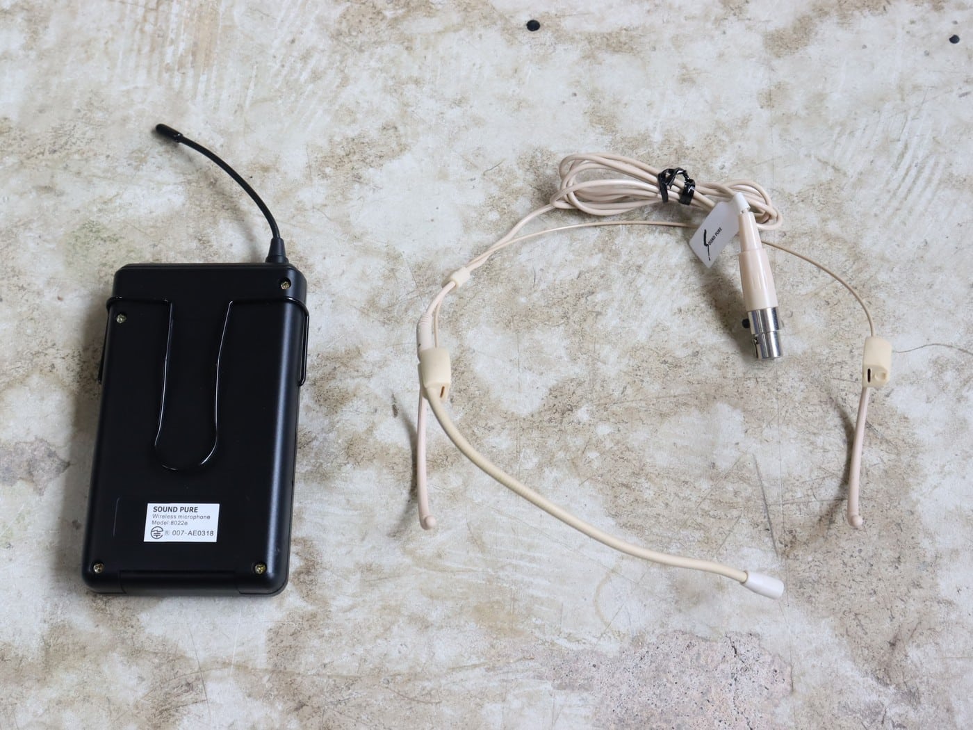 【中古】SOUND PURE 8022e SP-HH01822 トランスミッター 肌色ヘッドセットマイクセット #2 - 画像 (2)