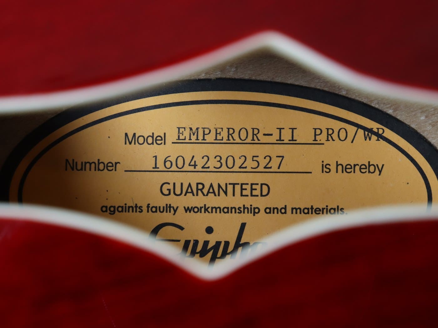 【中古】Epiphone Joe Pass EMPEROR-II PRO 2016年製 フルアコタイプ - 画像 (8)