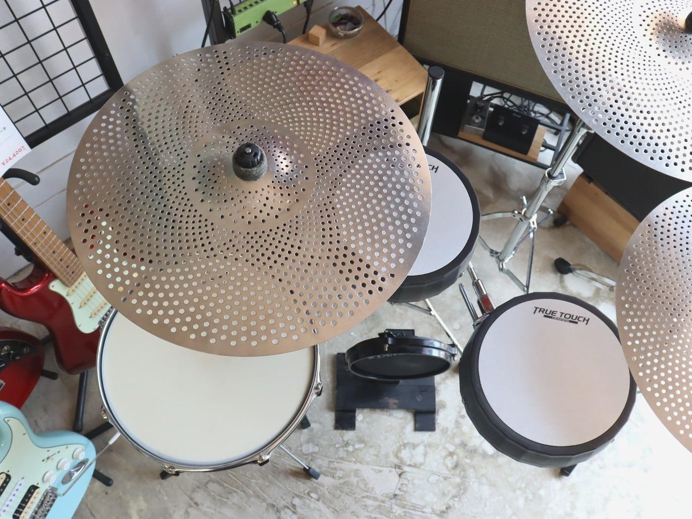 【中古】TAMA True Touch Training Kit ハイハットスタンド欠品 / スネア・キック・シンバル非純正 - 画像 (2)