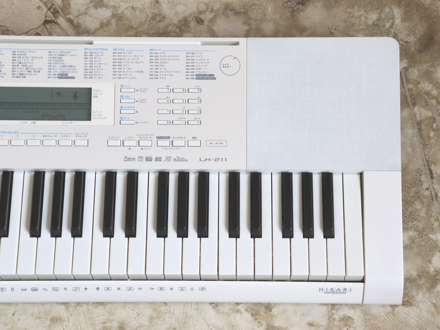 【中古】CASIO LK-211 光ナビゲーションキーボード 61標準鍵盤 - 画像 (5)