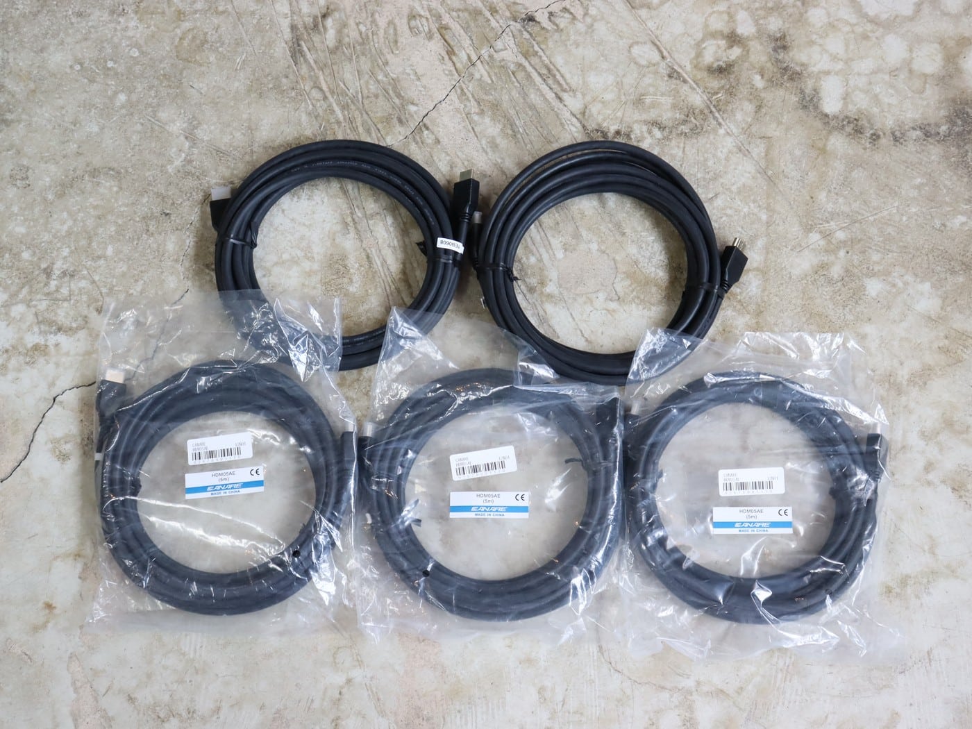 【中古・新品同様】CANARE HDM05AE HDMIケーブル 5m 5本セット