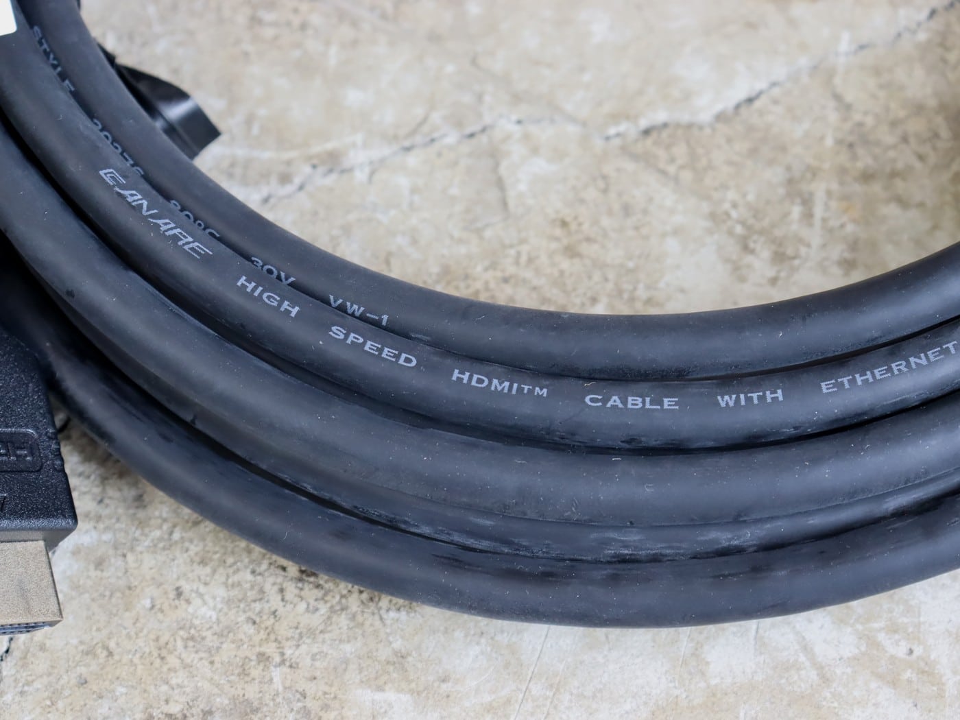 【中古・新品同様】CANARE HDM05AE HDMIケーブル 5m 5本セット - 画像 (2)