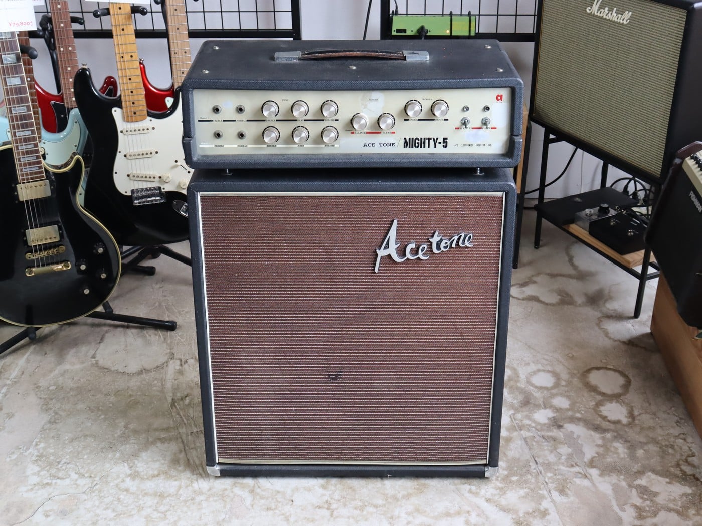 【中古・現状渡し】ACE TONE Mighty-5 ギターアンプ キャビネットセット - 画像 (3)