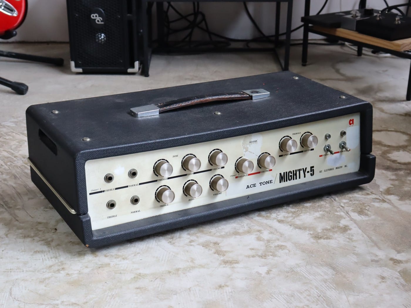 【中古・現状渡し】ACE TONE Mighty-5 ギターアンプ キャビネットセット - 画像 (4)