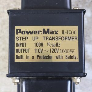 【中古】Power Max U-1000 昇圧変圧器 100V→110V〜120V - 画像 (3)