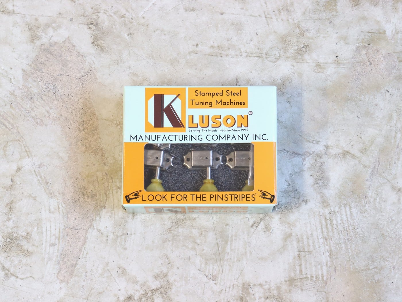 【中古】Kluson 3+3 PEARL SINGLE RING SINGLE LINE- NICKEL relic ギターぺグ