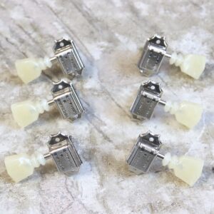 【中古・美品】Kluson 3+3 PEARL DBL RING DBL LINE-NICKEL ギターぺグ - 画像 (2)