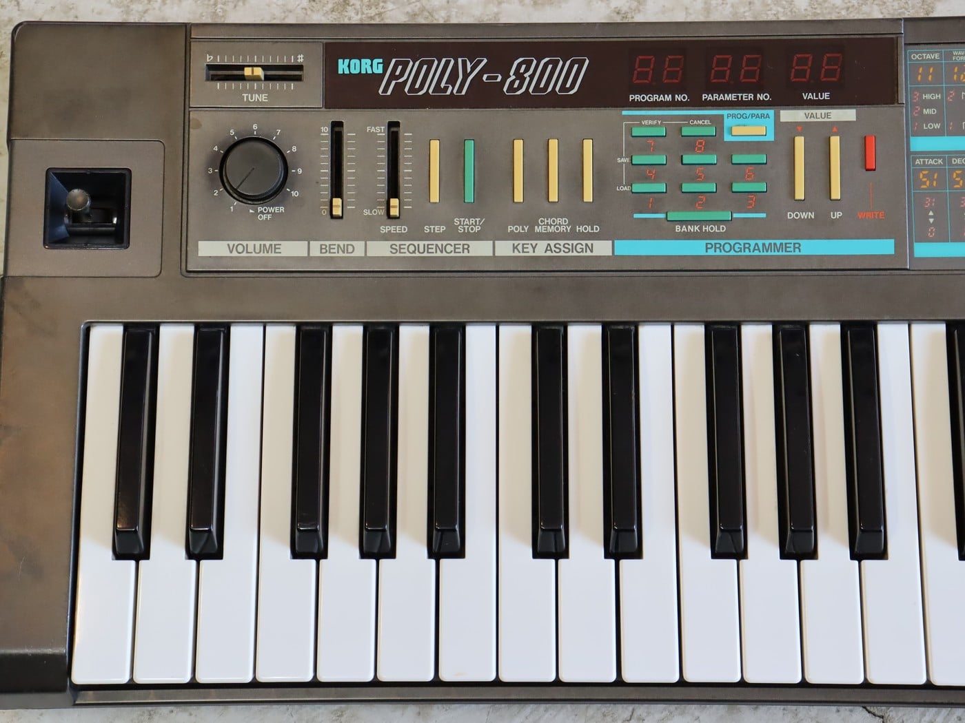 【中古・難あり】KORG POLY-800 シンセサイザー - 画像 (3)