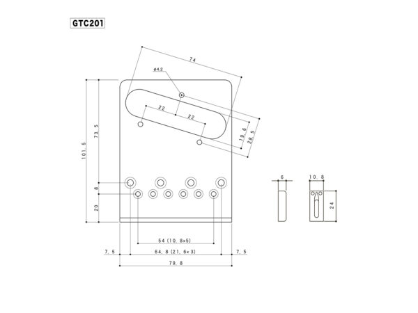 GOTOH GTC201-C テレキャスター用ブリッジ クローム - 画像 (2)
