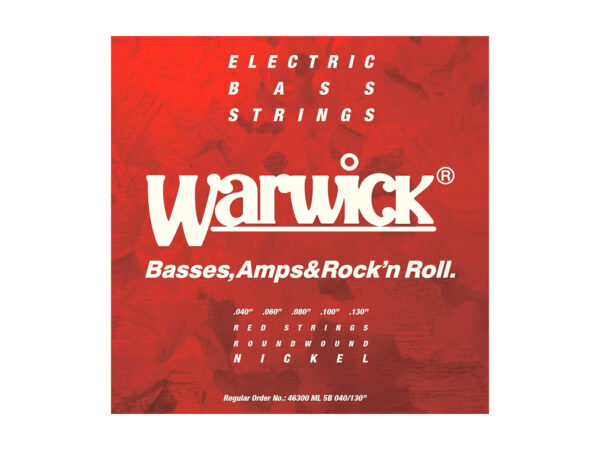 Warwick 46300 RED nickel 5-string Set ML Low B 040-130 5弦ベース弦