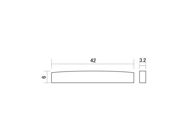 SCUD BNK-8 ボーンナット 42x6x3.2mm STタイプ上カーブ - 画像 (2)