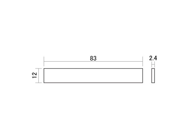 SCUD F-3402 ボーンサドル 82x12x2.4mm アコースティックギターサドル 無加工 - 画像 (2)