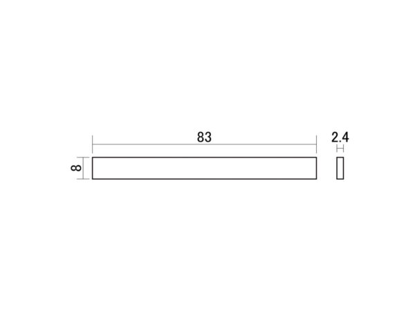 SCUD F-3401W ボーンサドル 82x8x2.4mm アコースティックギター用サドル 無加工 - 画像 (2)