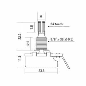 Alternative view of SCUD CTS-B250 CTS製ポット 250kΩ Bカーブ