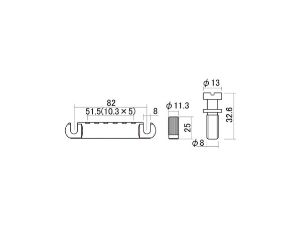 SCUD LPT-1C テールピース クローム - 画像 (3)