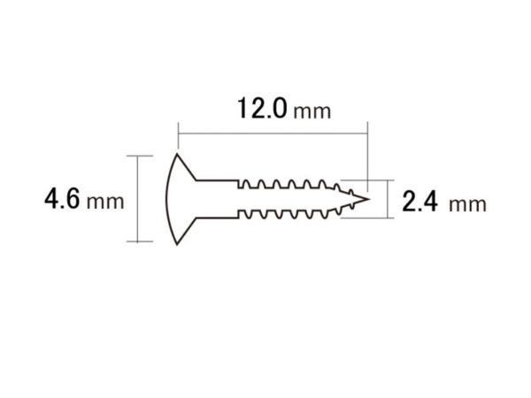 SCUD PS08CH フロントエスカッション用ネジ クローム Φ2.4 xL13mm 丸皿頭 8個入り - 画像 (2)