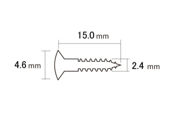SCUD PS09CH リアエスカッション用ネジ クローム Φ2.4 xL16mm/ 丸皿頭 8個入り - 画像 (2)